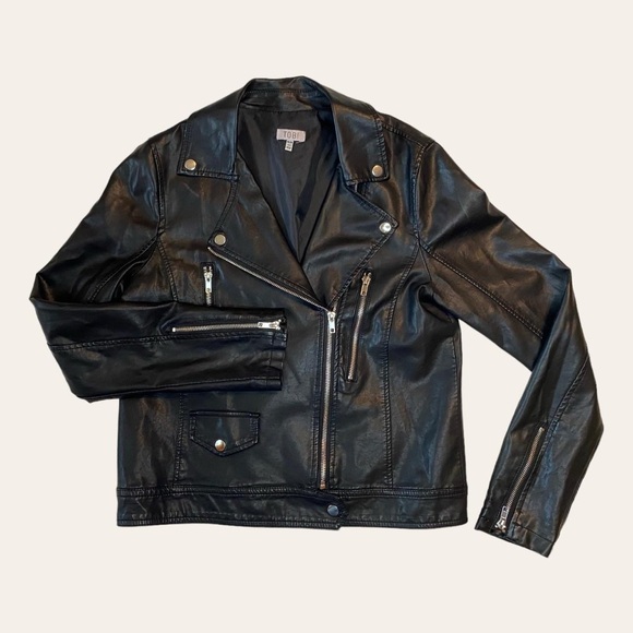 Tobi Jackets & Blazers - TOBI Faux Leather Biker Jacket